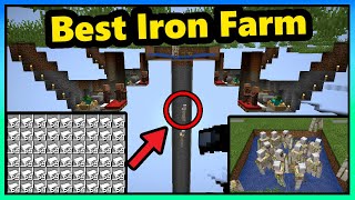 BEST iron farm in Minecraft  1300 iron  hr  120  121 [upl. by Nairb]