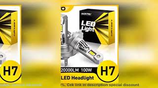 ✔️AUXITO 2X 12V H7 LED Headlight Canbus No Error H7 Turbo LED Bulb 360 CSP 10 [upl. by Blaire]