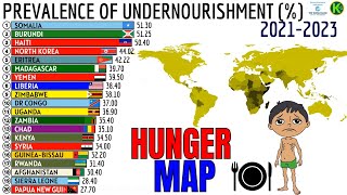 Top Countries With Prevalence of Undernourishment in the World [upl. by Caresse168]