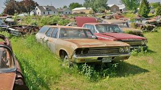 Junkyard Walk through Elmers Auto Graveyard Part 1 [upl. by Bravar]