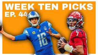 Ep 44  SNF Lions vs Texans  Week 10 Picks and MORE  4th amp Wrong  NFL Podcast amp More [upl. by Ankeny]