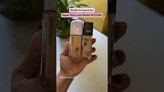 Maybelline Super Stay Lumi Matte vs Fit Me 128  youtubeshorts maybelline review glowingskin [upl. by Nivanod867]