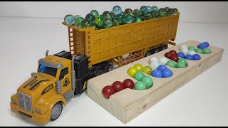 Marble Run Race ☆ HABA Slope amp Retro Makita Truck Garbage Truck Long Version 024 [upl. by Aisetra]