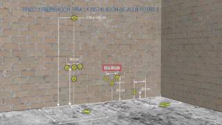 Trazo y preparación para la instalación de agua potable [upl. by Assilrac]