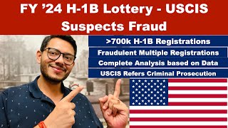 FY 24 H1B Lottery  USCIS Suspects Multiple Registration Fraud amp Refers Criminal Prosecution [upl. by Adnoyek]