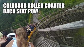 Colossos Back Seat Roller Coaster POV Heide Park Germany [upl. by Lachance509]