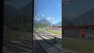 heading to Zermatt swiszerland swisstravel zermatt train [upl. by Norbel]