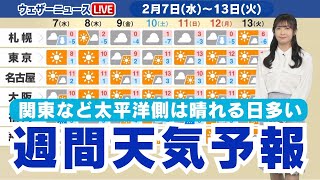 【週間天気予報】関東など太平洋側は晴れる日多い この時期らしい寒さ続く [upl. by Mendoza90]