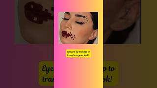 Eye and lip makeup to transform your look youtubeshorts ytshortsindia ytshortsvideo shortvideo [upl. by Walter964]