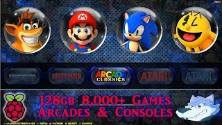 128gb Arcade Classics amp Retro Consoles All In One  Retropie Pi 3 [upl. by Ehcrop952]