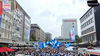 MSV Duisburg Fanmarsch Vor dem Start am Lifesaver 03082024 Duisburg 03 [upl. by Luahs]