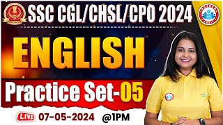 SSC CPO English Class  SSC CGL English Practice Set 05  SSC CHSL English Class By Kiran Mam [upl. by Ydak]