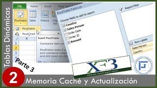 Tablas Dinámicas 02  34 Memoria caché Actualización y Áreas de colocación Excel 2013 [upl. by Arretak]