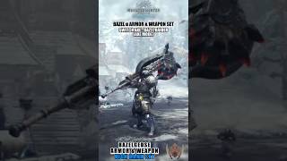 Bazelgeuse Armor amp Weapon Set  MHW Iceborne monsterhunter bazelgeuse armor weapon showcase [upl. by Zehe]