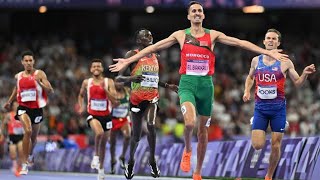 Soufiane El Bakkali wins Mens 3000m Steeplechase Race at Olympics Paris 2024 [upl. by Annahsal]