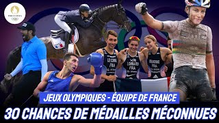 🥇🇫🇷 30 CHANCES DE MÉDAILLES FRANÇAISES que vous ne connaissez peutêtre pas  Prédictions JO2024 [upl. by Naloc]