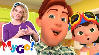 Johny Johny Yes Papa  CoComelon Nursery Rhymes amp Kids Songs  MyGo Sign Language For Kids [upl. by Chiarra593]