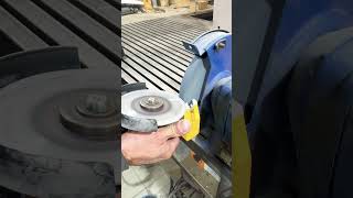 use a grinder to straighten the sharpening disk [upl. by Haliek]