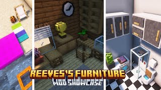 REEVESS FURNITURE mod for Minecraft  Full Mod Showcase [upl. by Nnaed]