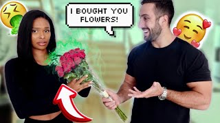 Putting FART SPRAY In My Fiancés FLOWERS To See How She REACTS [upl. by Ecertap]