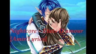 Nightcore  États damour AmirLyrics [upl. by Junko]