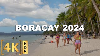 2024 Full Walking Tour of BORACAY Island The Philippines BEST White Beach  Station 1 to 3 [upl. by Bollinger]