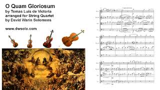 O quam gloriosum arranged for string quartet [upl. by Ykcub]