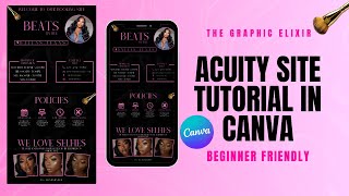 How To Design An Acuity Site in Canva Tutorial  Beginner Friendly [upl. by Aivle]