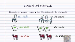 001 Einzahl und Mehrzahl 01  Deutsch  DaF für Kinder [upl. by Adaliah]