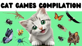 Cat Games  More than 3 HOURS of Unique Games for Cats  CAT TV Compilation Vol3 [upl. by Notneb]