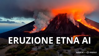 Eruzione ETNA AI 2024  created with hailuo ai  video con intelligenza artificiale [upl. by Eiramaneet944]