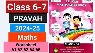 MGGS Class 67 pravah Maths english medium 202425 answer  Worksheet 6162636465 answer solution [upl. by Hannasus253]