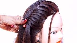 Beautiful fishtail hairstyle  Easy hairstyle  hairstyle for girls  hairstyles [upl. by Ardni171]