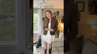 3 ways to style a white dress in the fall fallfashion fallstyle falloutfit falloutfitinspo [upl. by Frum]