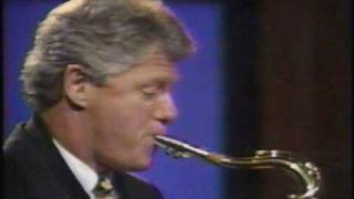 American President  Bill Clinton Play Saxophone  1992 [upl. by Giulio]