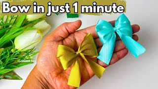 You Wont Believe How Easy It Is to Make Perfect Ribbon Bow DIY Ribbon Bow for Gifts [upl. by Nicodemus]