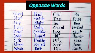 Antonyms words  Opposite Words  opposite Word English mein [upl. by Ainesy859]