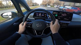 2023 Volkswagen ID3 PA Facelift 204 HP POV Test ride Full review Details inside space CARiNIK [upl. by Spillihp490]