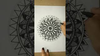 Timelapse Mandala drawing  Most easy and simple mandala design for beginners  mandala artmandala [upl. by Evadne]