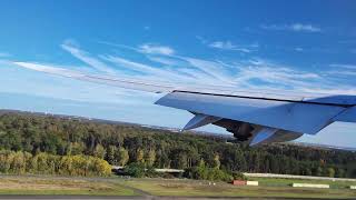 Lufthansa Boeing 747  8 takeoff from Frankfurt airport [upl. by Anyak]