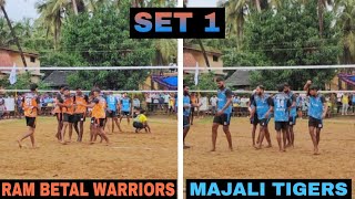 VPL 🏆  RAM BETAL WARRIORS VS MAJALI TIGERS  SET 1  VOLLEYBALL PREMIER LEAGUE MAJALI GAONGERI [upl. by Notffilc]