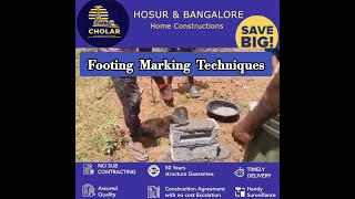 Footing Marking Technique in Home construction explained in Tamil… [upl. by Cigam]