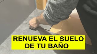 Como instalar SUELO LAMINADO en el BAÑO [upl. by Atnoved]