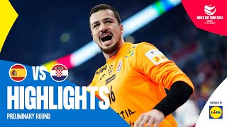 Historic win for Croatia  Spain vs Croatia  Highlights  Mens EHF EURO 2024 [upl. by Seedman48]