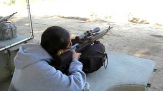 Linis First shot with the Springfield M1A Scout Rifle [upl. by Koss]