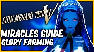 BEST Miracles Guide amp How To FARM Glory in Shin Megami Tensei V [upl. by Enelhtac]