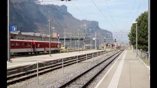 Meiringen railway station Bern Canton Switzerland [upl. by Lustick]