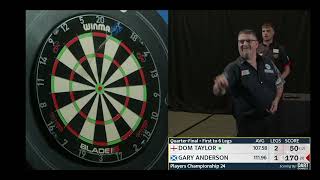 Dom Taylor v Gary Anderson  Quarter Finals  Players Championship 24 [upl. by Moberg]