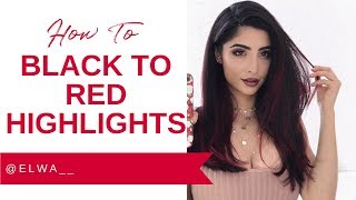 How To Black To Red Hair At Home With Elwa [upl. by Asserrac805]