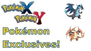 Pokemon X And Y  3DS  Pokemon Exclusives Between The Two Games [upl. by Haimes507]